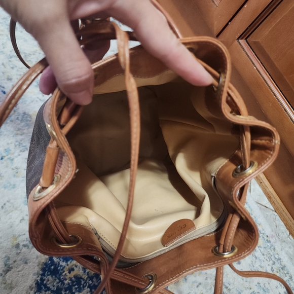 CELINE Canvas/Leather Hobo Bag - Picture 8 of 12